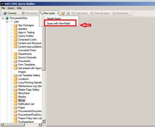 Query with ViewFields